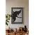 WallXpert uramljena slika 115208, The Black Swan Hilme af Klint, crni labud u letu, 50 x 70 cm, beli ram