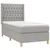 Vidaxl Box spring postelja z vzmetnico svetlo siva 90x190 cm blago