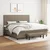 vidaXL Box spring postelja z vzmetnico taupe 200x200 cm blago, (20761302)