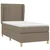 Vidaxl Box spring postelja z vzmetnico taupe 90x200 cm blago