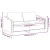 Greatstore Kavč dvosed krem 140 cm blago