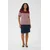 KAFFE CURVE Pulover KCLizzy jagoda/bela