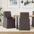 Vidaxl Jedilni stoli 2 szt. Temno rjava 57 x 67 x 98 cm blago