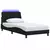 Okvir kreveta s LED-om bez madraca crni 100x200 cm od tkanine