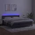 Vidaxl Box spring postelja z vzmetnico LED temno siva 180x200 cm žamet