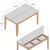 Hanah Home Milan 520 Trpezarijski sto, Braon-Beli