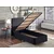 Hanah home Krevet Ela 120x38x200cm Crni