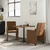 Vidaxl Jedilni stoli s kolesi s kolesi 2 szt. Rjava 57 x 66 x 94 cm