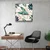 WallXpert slika na kaljenom staklu Kgls_1101, tropsko lišće na svetloružičastoj pozadini, 80 x 80 cm
