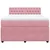 Vidaxl Box spring postelja z vzmetnico roza 160x200 cm žamet