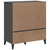 Regal za knjige VIKEN antracit sivi 80 x 40 x 90 cm drveni