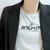 Ogrlica US-15293 - Srebrna / Crna KP15293