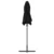 Vrtni suncobran Crna 370 x 197 x 239 cm Poliester i aluminij