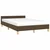 Vidaxl Posteljni okvir brez vzmetnice temno rjava 120x190 cm blago