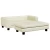 Dječja sofa s tabureom krem 100 x 50 x 30 cm od umjetne kože