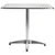 vidaXL Vrtna miza srebrna 80x80x70 cm aluminij