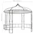 Vidaxl Paviljon 300x290 cm bel okrogel
