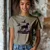 Camiseta Majica sa štampanim printom Cam 436, Ženska, Kaki