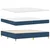 LED Box Spring Krevet s madracem Plava 200 x 200 cm tkanina