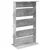 Polica za časopise s policom Betonski sivi 70 x 41 x 126 cm