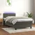 Vidaxl Box spring postelja z vzmetnico LED temno siva 90x190 cm žamet