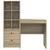 Stol s ladicama s policom s pohranom 2 pcs Sonoma hrast