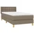 Vidaxl Box spring postelja z vzmetnico taupe 90x200 cm blago