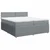 Vidaxl Box spring postelja z vzmetnico svetlo siva 200x200 cm blago