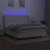 Vidaxl Box spring postelja z vzmetnico LED krem 180x200 cm blago