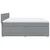 Vidaxl Box spring postelja z vzmetnico svetlo siva 180x200 cm blago