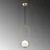 Opviq Luster Mudoni-Mr-837-1, 15cm, IP20, Belo-zlatne boje