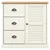 Komoda s ladicama VIGO 78x40x75 cm bijela od masivne borovine