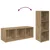 Set TV komoda Zidne 2 pcs Umjetnički hrast 107 x 35 x 37 cm