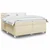 Vidaxl Box spring postelja z vzmetnico krem 200x200 cm blago