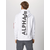 ALPHA INDUSTRIES Majica Backprint črna/bela