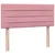 Vidaxl Box spring postelja z vzmetnico LED Pink 120x220 cm Velvet