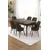 Hanah Home trpezarijski set Pir, sto i 6 stolica, ploča u dekoru drveta Baroque, braon tkanina Babyface