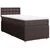 Vidaxl Box spring postelja z vzmetnico temno rjava 100x200 cm blago