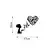 Wallity Zidna dekoracija Birds Woman Heart-465, 63x50cm, Crna
