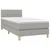 Vidaxl Box spring postelja z vzmetnico svetlo siva 90x190 cm blago