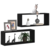 Police na zidu s policom Zidne 2 pcs Crni hrast 60 x 15 x 23 cm