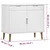 Komoda MOLDE bijela 90 x 40 x 80 cm od masivne borovine