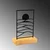 Atelier Del Sofa Dekorativna figura Horizon, 24x8x17 cm, Crna