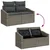 Set sofe s jastukom s pohranom 8 pcs Siva poliratan