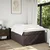 Vidaxl Box spring postelja z vzmetnico temno rjav 120x200 cm blago