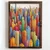 WallXpert uramljena MDF slika NAL135-46, šareni neboderi velikog grada, 35,5 x 47 cm