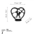 Aberto Design Dekorativna figura Love v2, 25 x 10 x 26 cm, Crna