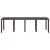 vidaXL Zunanja Miza Rjava 250x100x73 cm Poly Rattan