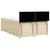 vidaXL Box spring postelja z vzmetnico krem 140x200 cm blago