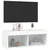 TV ormarić s LED svjetlima bijeli 80x30x30 cm